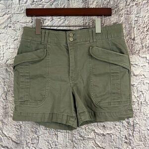 Democracy Women's Ab Solution High Rise Utility Shorts Olive Green 8